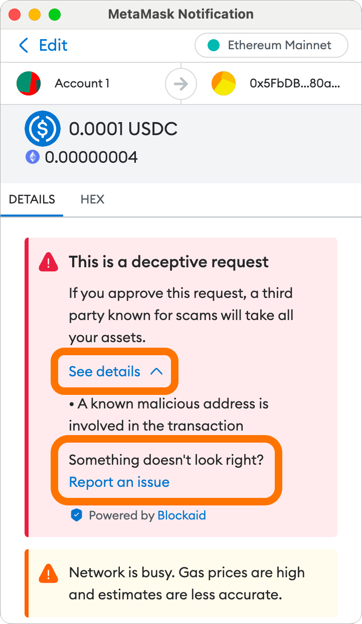 MetaMask Security Alerts by Blockaid: a safer transaction experience