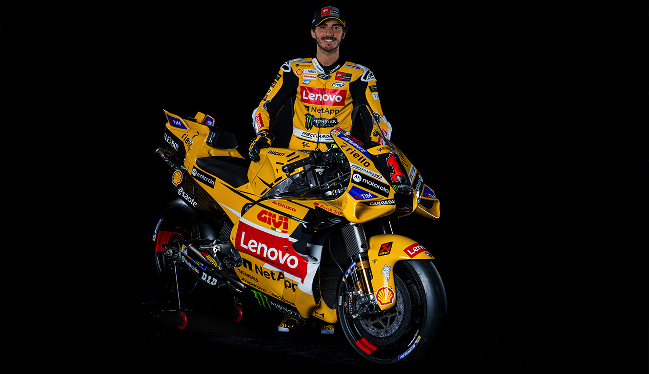 The Ducati Lenovo Team and the World Champion Francesco Bagnaia in ...