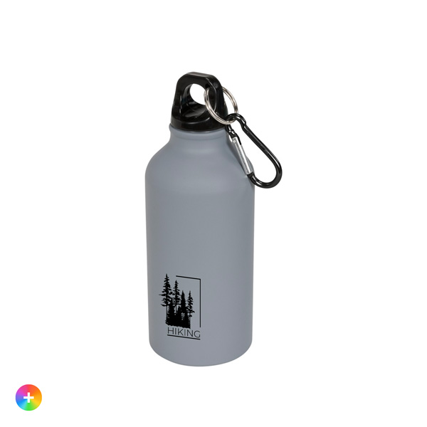 Borraccia sportiva Oregon opaca con moschettone da 400 ml