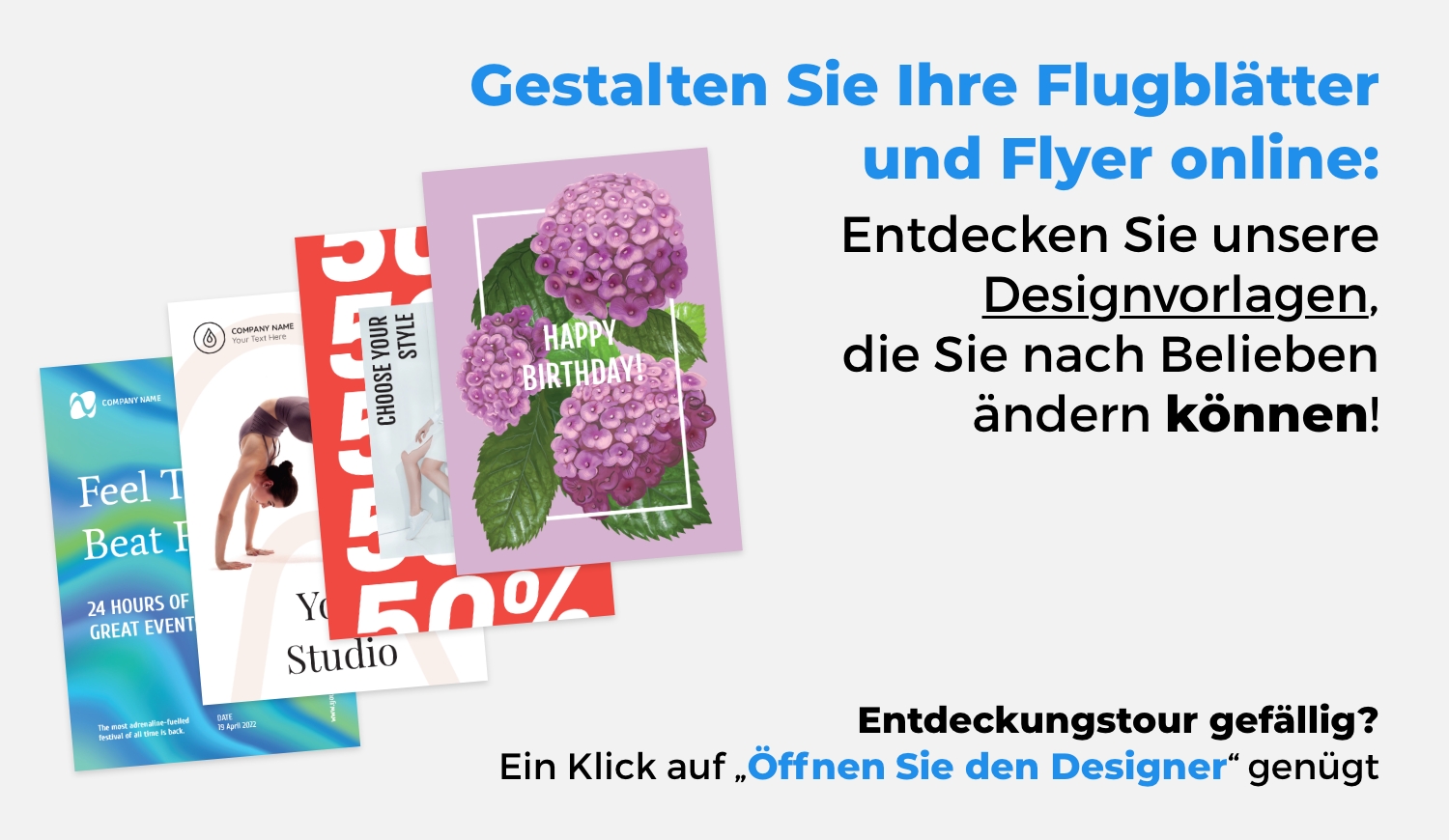 Drucken und gestalten Sie Flyer online mit Pixartprinting