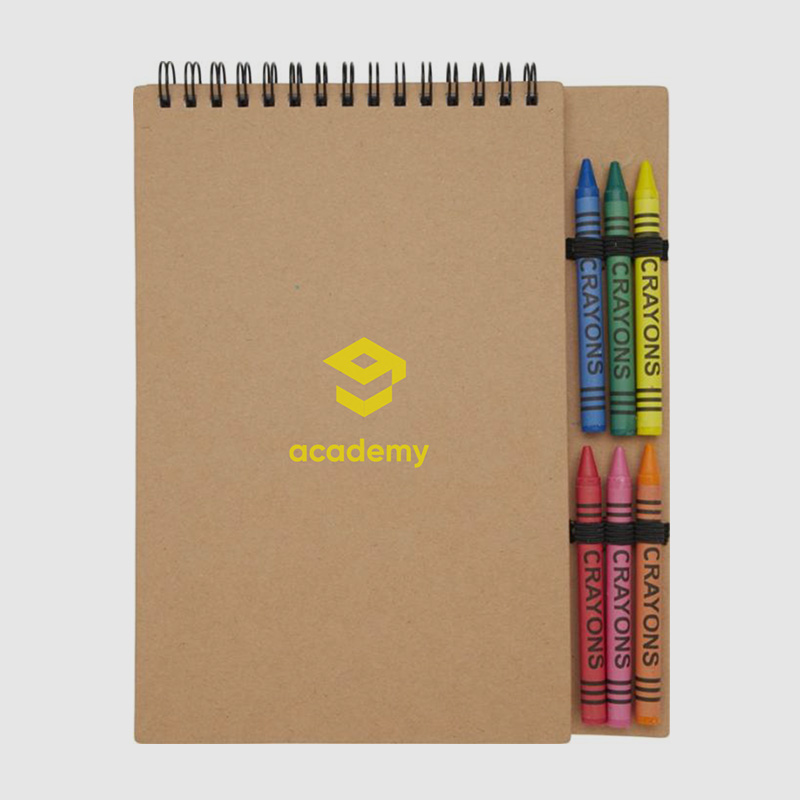 Doodle A5 notebook and crayon set | Pixartprinting