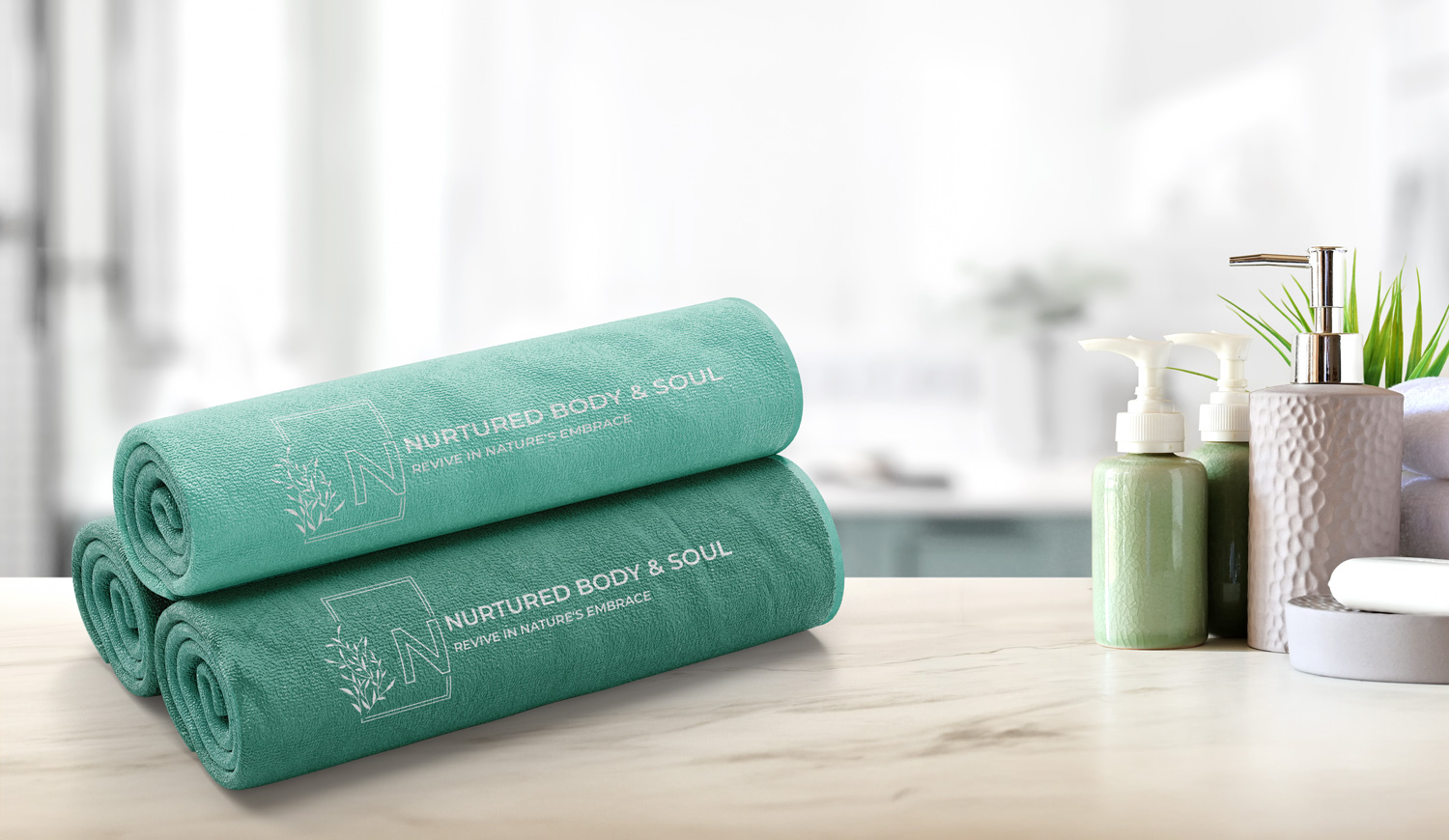 Asciugamani personalizzati per massaggiatori e spa