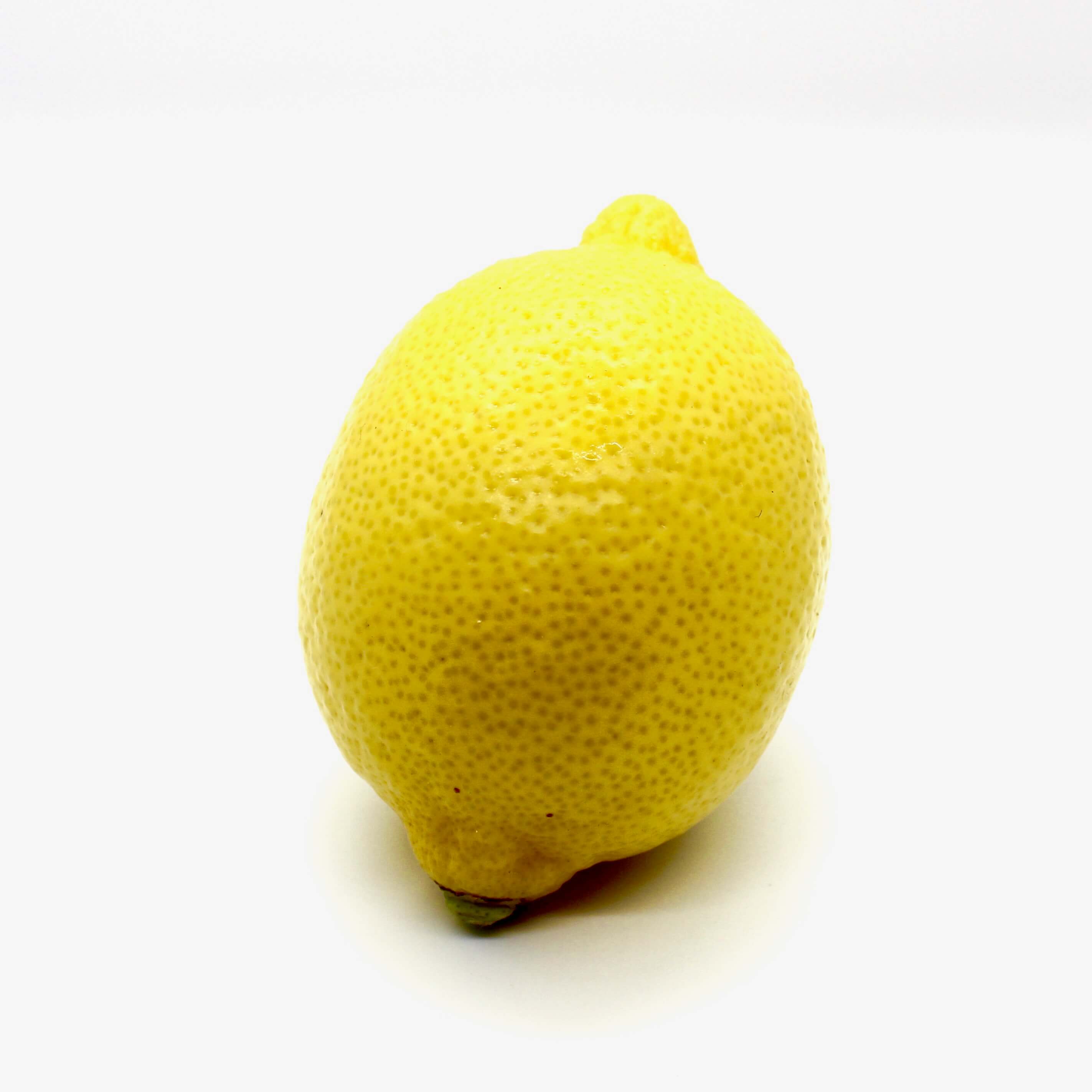 Lemon with a white background