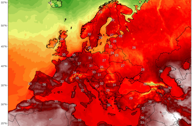 Europe Temp Prediction Map - Climate Reanalyzer