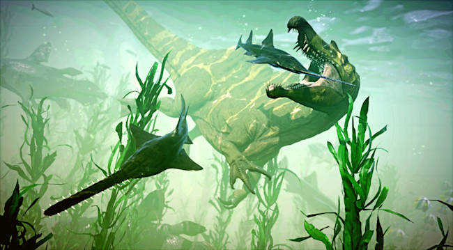 spinosaurus live in water