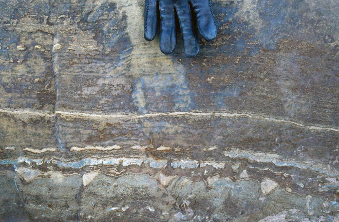 3.7 billion year old fossil or rock, Greenland - Allwood