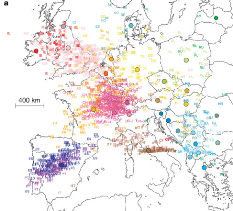 genetic map of europe Genetic Differences Within European Populations Discover Magazine genetic map of europe