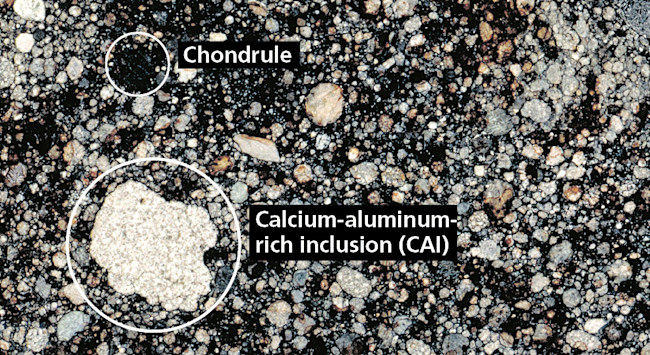 Allende meteorite closeup - Smithsonian DSC-OT0617 05