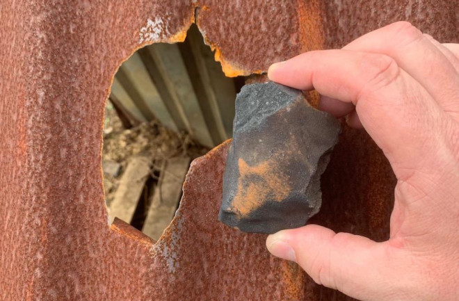 Meteorite and Hole in Roof - Michael Farmer