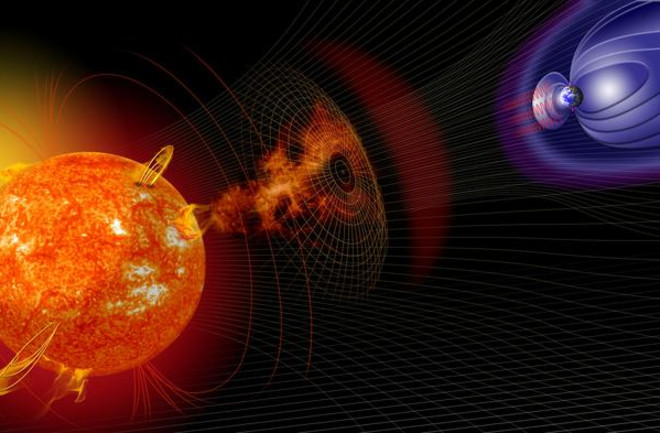 Solar flare heading for the earth