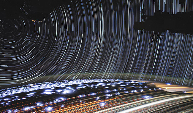 Star Trails as Seen From the International Space Station
