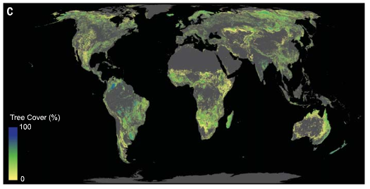 Global-Tree-Restoration-Potential - Bastin et al 2019 Science