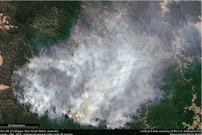 As A Vast Swath Of Australia Burns The View From Space Is Truly Frightening Discover Magazine