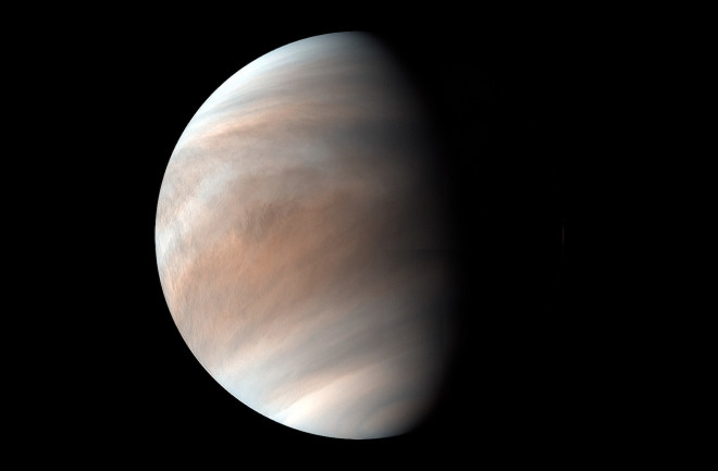 Something is cooking in the clouds of Venus. Could it be microbial life? (Credit: JAXA/Planet-C Project Team)