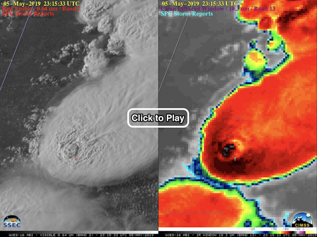 Storm over Texas imagery - Cooperative Institute for Meteorological Satellite Studies