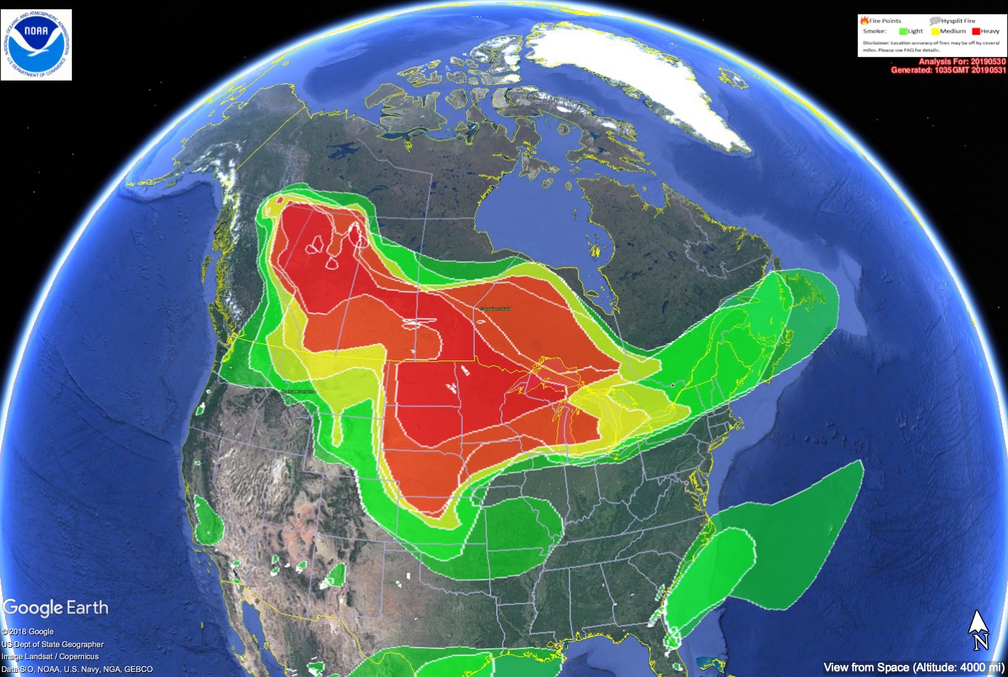 Smoke from Canadian Wildfires Now Covers Millions of Square Miles and