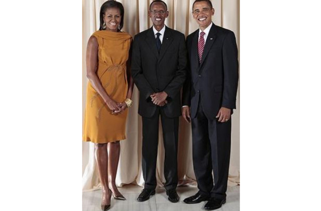 Paul Kagame with Obamas - Wikimedia Commons