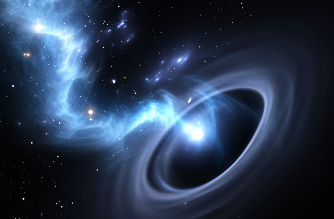 star falls into black hole - shutterstock