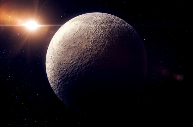 Quaoar dwarf planet 3d render for background