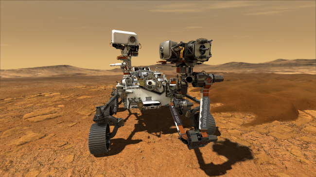 Perseverance Rover on Mars -- artist's impression  (Credit: NASA/JPL-Caltech)