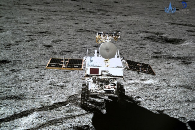 The Yutu 2 rover on the surface of the moon