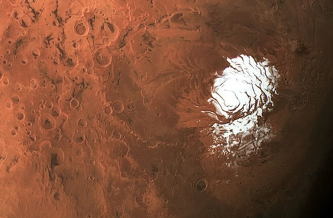 Mars South Polar Ice Cap