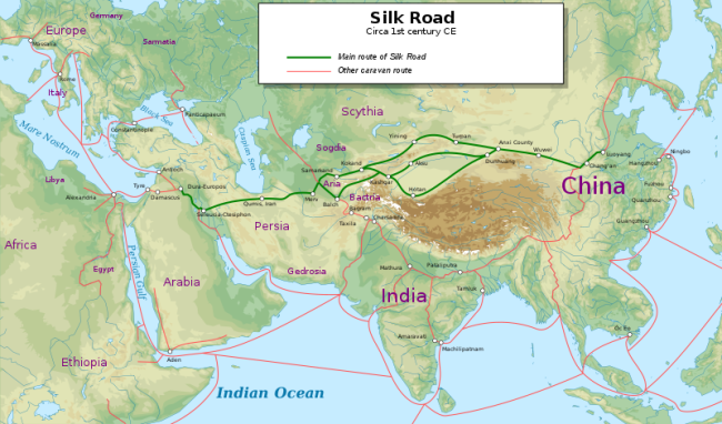 800px-Silk Road in the I century AD - en.svg