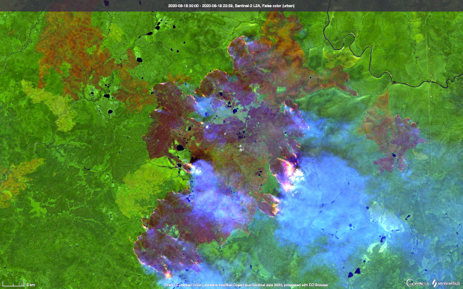 Wildfire Burning in Russia's Sakha Republic