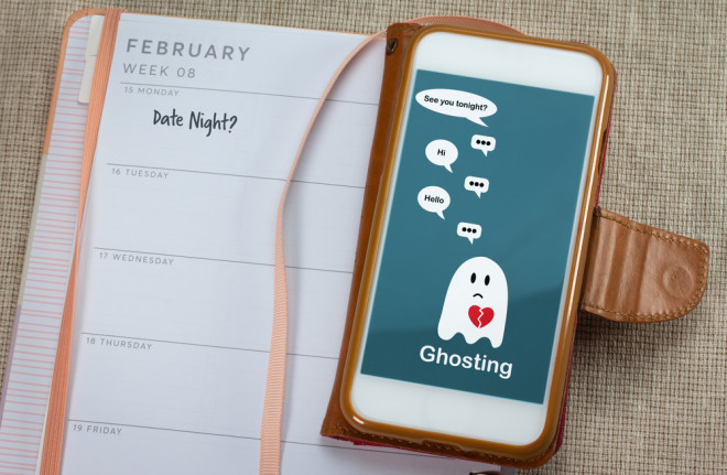Being ghosted on a mobile phone 