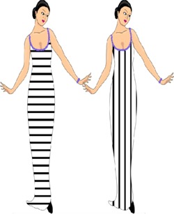 Dresses with horizontal stripes make you look 'significantly