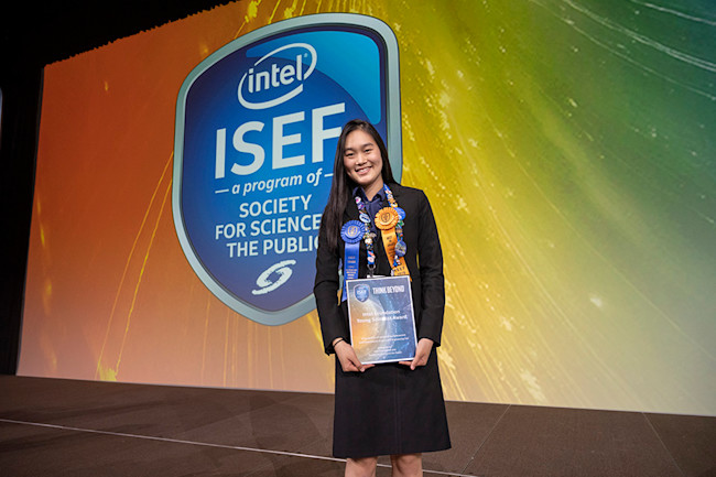 Allison Jia at ISEF - Society for Science & the Public