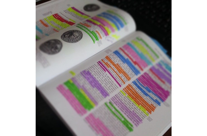 Visual learner highlighting a textbook learning styles education Kim Heimbuch/Pixabay