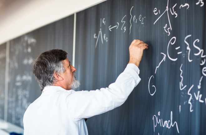 Scientist-at-Chalkboard