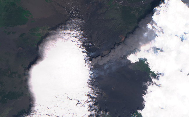 Sentinel 2 image of Etna smoke - ESA
