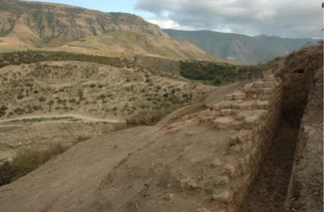 A section of the Gorgan Wall in the hills. (Credit: Arman Ershadi)