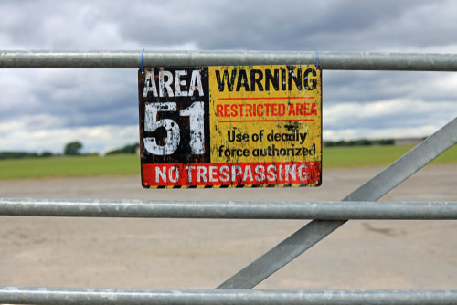 Vintage Area 51 Warning Sign