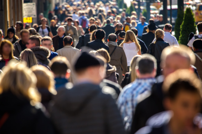 Crowd of People City Sidewalk New York - Shutterstock