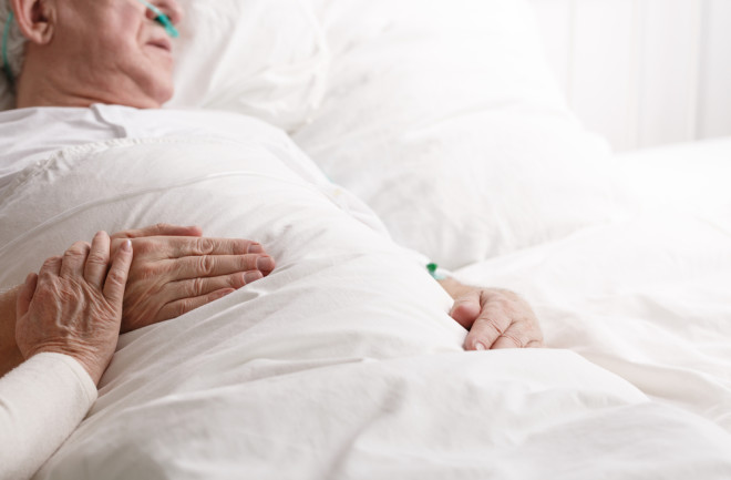 old man senior hospital death dying elderly - shutterstock