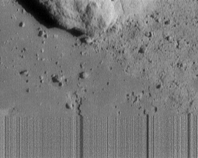 The first intimate portrait of an asteroid, taken by NEAR Shoemaker in 2001. (Credit: NASA/JPL/JHUAPL)