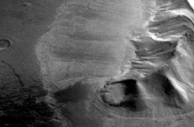 Martian glacier