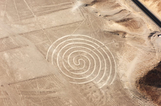 Nazca Lines spiral - Shutterstock