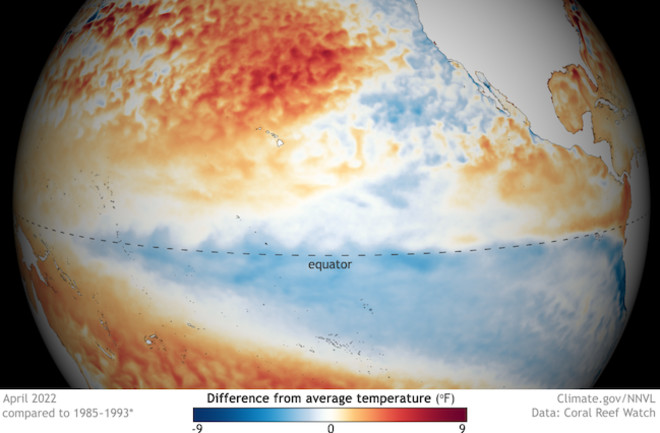 Pacific Sea Surface Temperature Anomalies in April