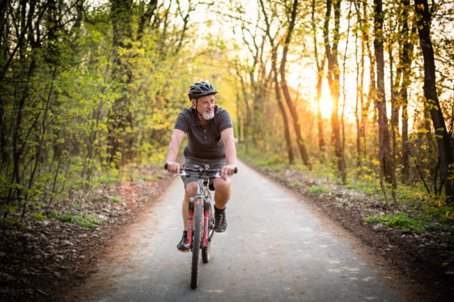 Exercise (riding a bike) can help prevent dementia