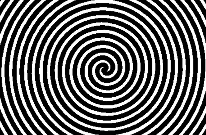 Black and White Spiral, Mind Control Hypnotism - Shutterstock