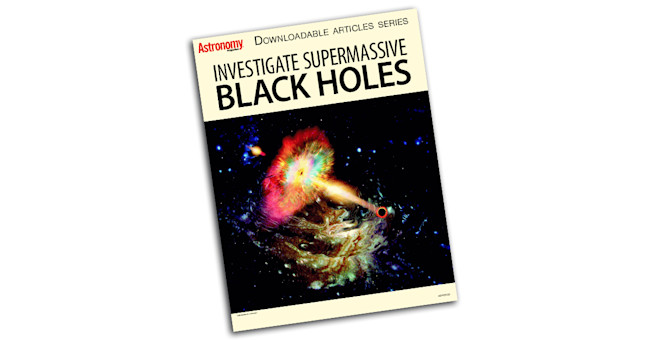 The cover of the investigate supermassive black holes articles