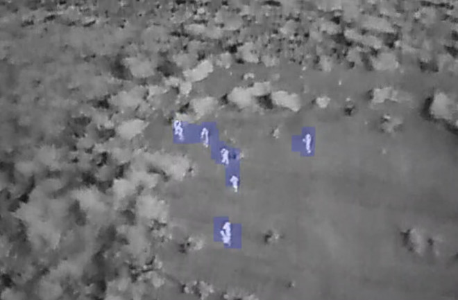 Drone with thermal online camera for hunting