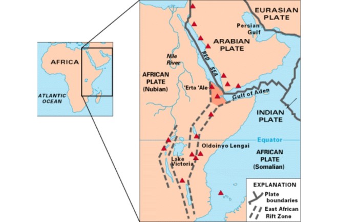 Map of the East Africa Rift System