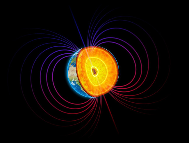 Earth Core and Magnetic Field - Shutterstock