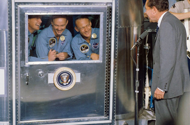 Apollo 11 NASA quarantine nixon astronauts