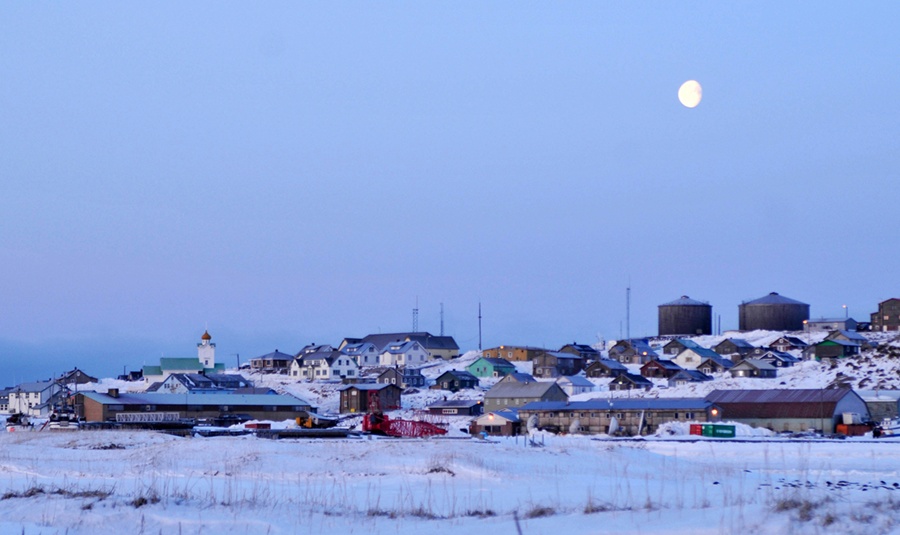 main settlement on St. Paul island